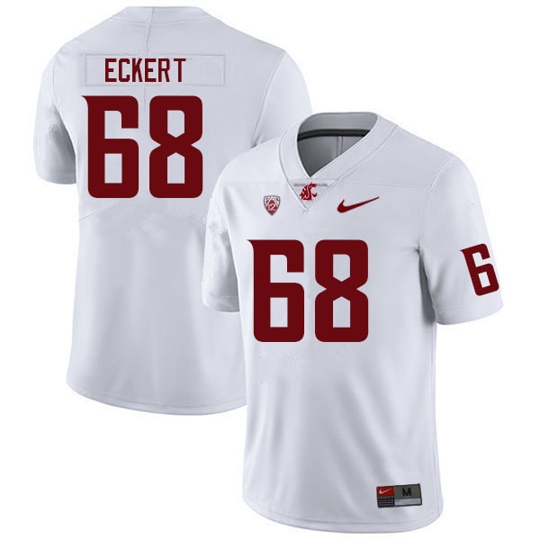 Men #68 Alec Eckert Washington State Cougars College Football Jerseys Sale-White